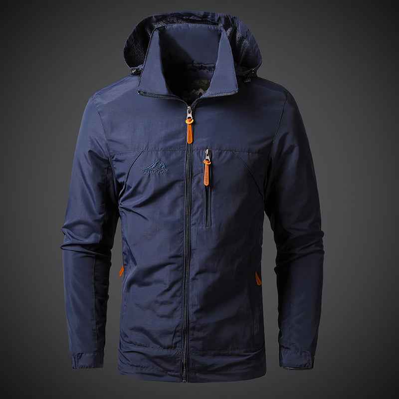 Men’s Waterproof Windbreaker Jacket with Hood – Outdoor &amp; Casual Smart