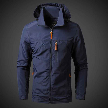 Men’s Waterproof Windbreaker Jacket with Hood – Outdoor &amp; Casual Smart