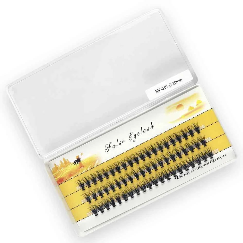 20/30D Mink Eyelashes Natural Eyelash bunches 1 box/60 bundle 3D Russian individual Eyelash Cluster Makeup Tool Lashes Wholesale