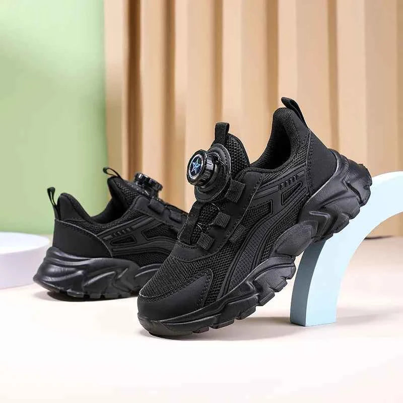 New Children Sports Shoes Boy Sneaker Black Mesh Summer Breathable Kids Casual Shoes Boy Running Tennis Running Sneaker