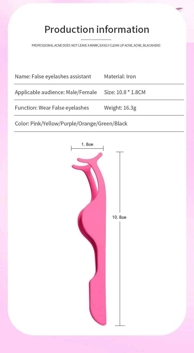 1 Pc False Eyelashes Tweezer Fake Eye Lash Applicator Makeup Tools Auxiliary Curler Mink Eyelashes Professional Tweezer Tools