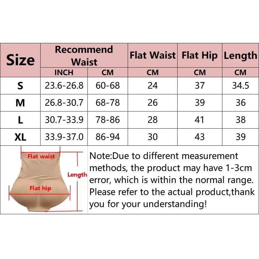 Women Underwear Lingerie Slimming Tummy Control Body Shaper Fake Ass Butt Lifter Briefs Lady Sponge Padded Butt Push Up Panties