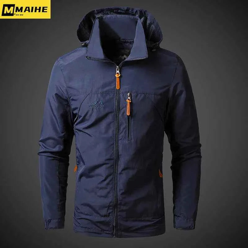 Men’s Waterproof Windbreaker Jacket with Hood – Outdoor &amp; Casual Smart