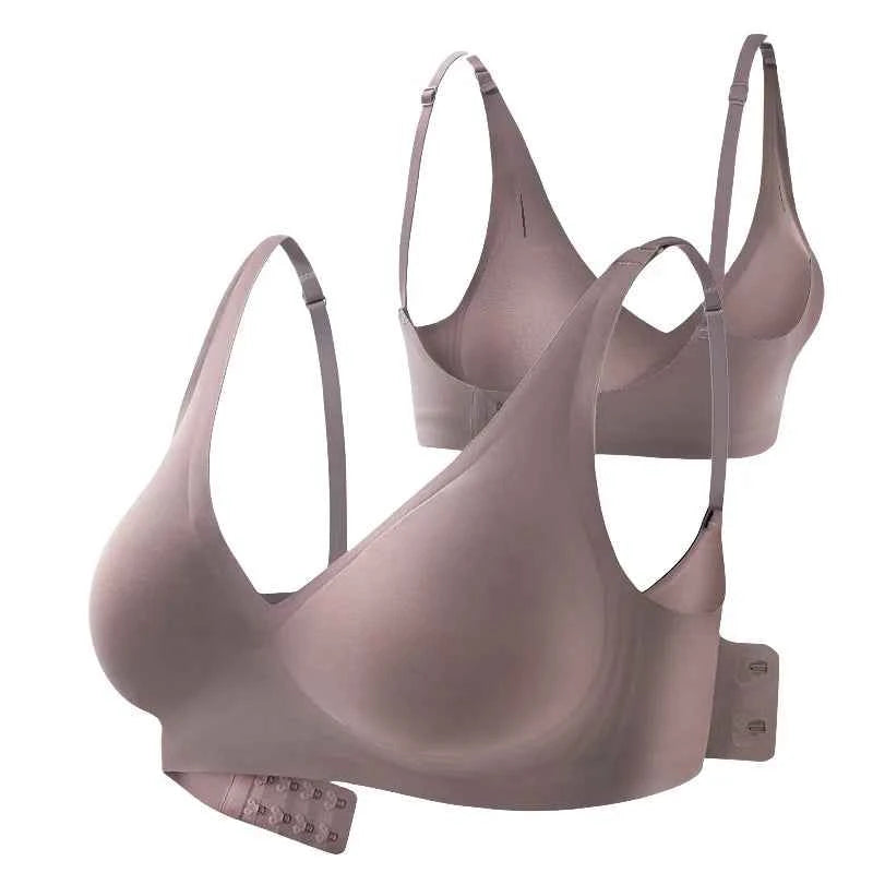 Sexy Seamless Bras For Women Wire Free Push Up Brassiere V Neck Bralette Women&