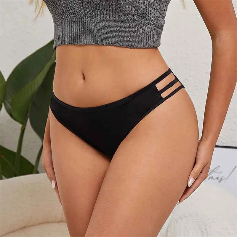 3PC/Set Women Sexy Lace Panties Low Rise Hollow Out Briefs Floral Transparent Underwear for Feamale Elastic Straps Soft Lingerie