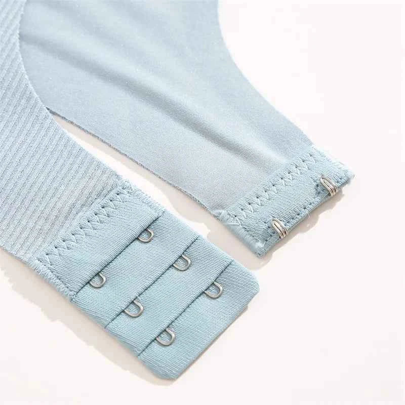 FINETOO Women Wireless Bra Deep V Padded Bralette S-XL Trendy Stripe Knitting Bras Sexy Ladies Brassiere Solid Underwear 6 Color