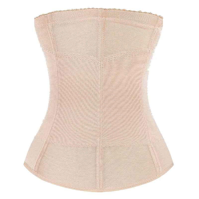 Mesh Embroidered Corset Body Shaper faja Waist Trainer Original Colombian Girdles For Women Belly Tightening Control Shapewear