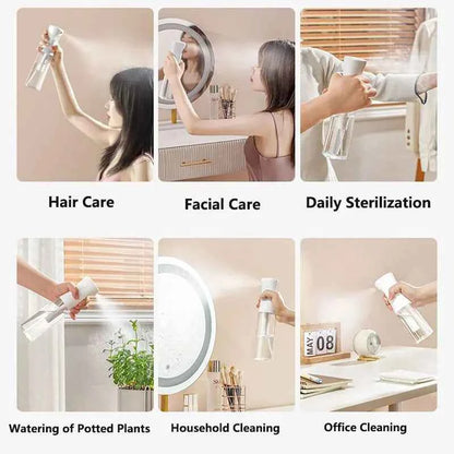 200ml/300ml/500ml High Pressure Continuous Spray Bottle Hair Care Makeup Water Replenishing Spray Bottle Press Mist Spray Bottle