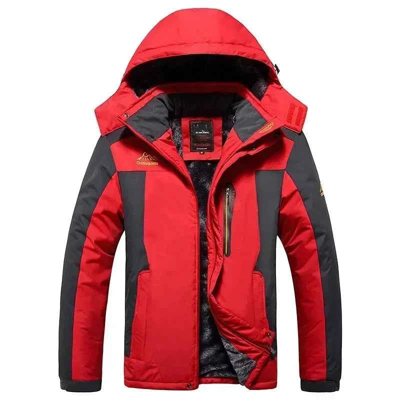 Men’s Waterproof Fleece-Lined Winter Parka Jacket (M–8XL)