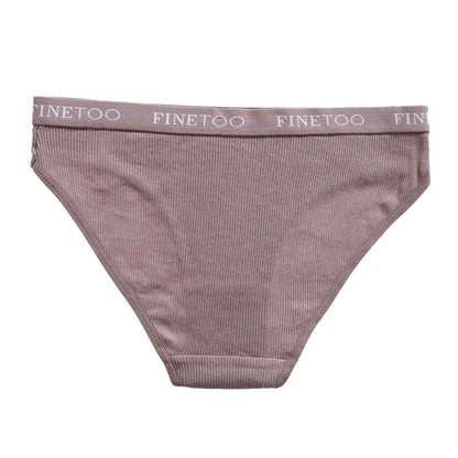 FINETOO 4Pcs Cotton Striped Underwear Women&