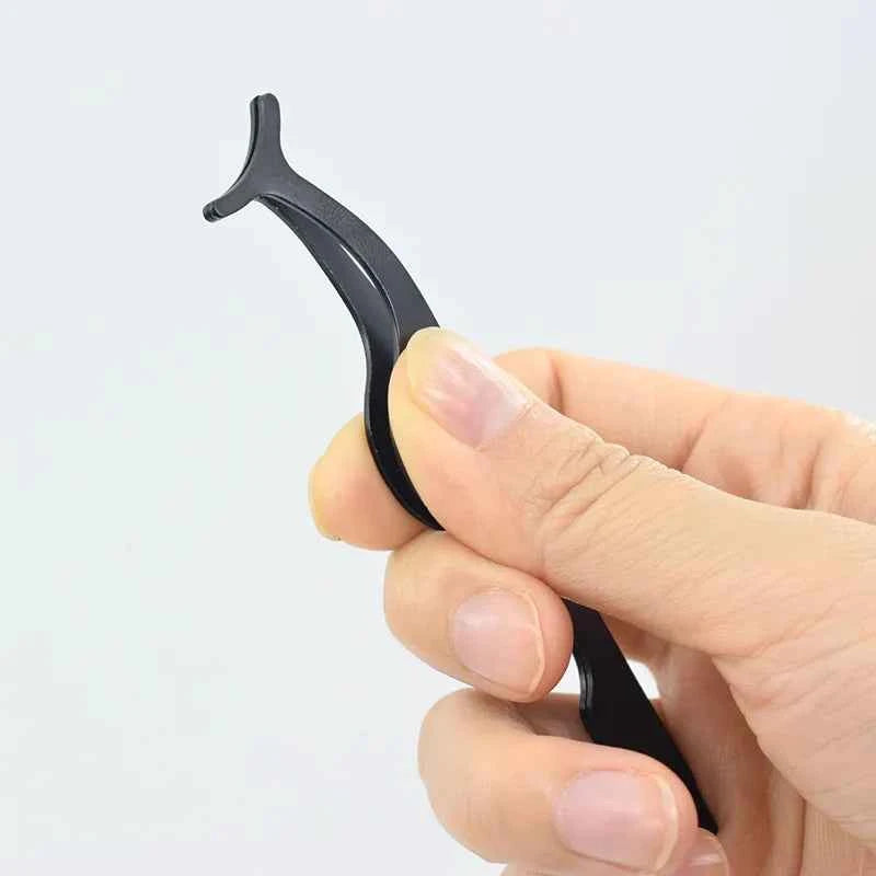 False Eyelash Tweezers Fake Eye Lash Applicator Eyelash Extension Curler Nipper Auxiliary Clip Clamp Makeup Forceps Tools supply