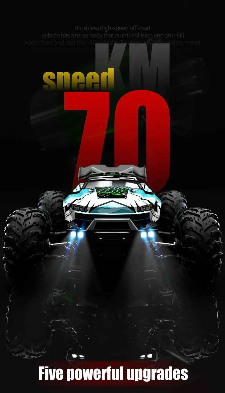 1:16 70KM/H Or 50KM/H 4WD RC Car With LED Remote Control Cars High Speed Drift Monster 4x4 Truck for Kids vs Wltoys 144001 Toys