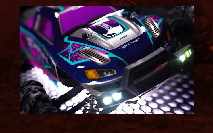 1:16 70KM/H Or 50KM/H 4WD RC Car With LED Remote Control Cars High Speed Drift Monster 4x4 Truck for Kids vs Wltoys 144001 Toys