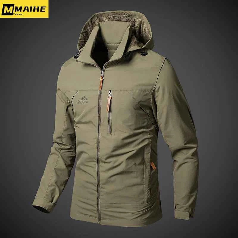 Men’s Waterproof Windbreaker Jacket with Hood – Outdoor &amp; Casual Smart