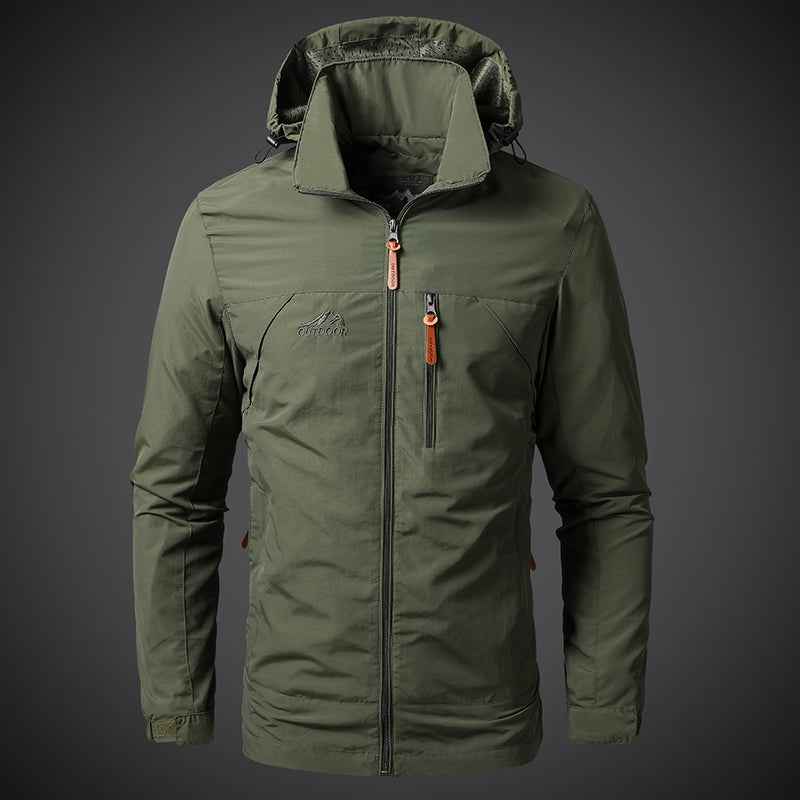 Men’s Waterproof Windbreaker Jacket with Hood – Outdoor &amp; Casual Smart
