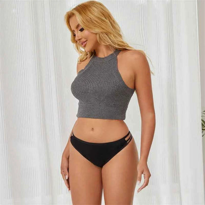 3PC/Set Women Sexy Lace Panties Low Rise Hollow Out Briefs Floral Transparent Underwear for Feamale Elastic Straps Soft Lingerie