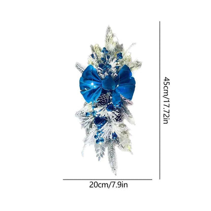 Without/with Light Christmas Wreath Centerpiece Decoration Round Holiday Wall Door Hanging Ornament Swag Trim Garland Home Decor