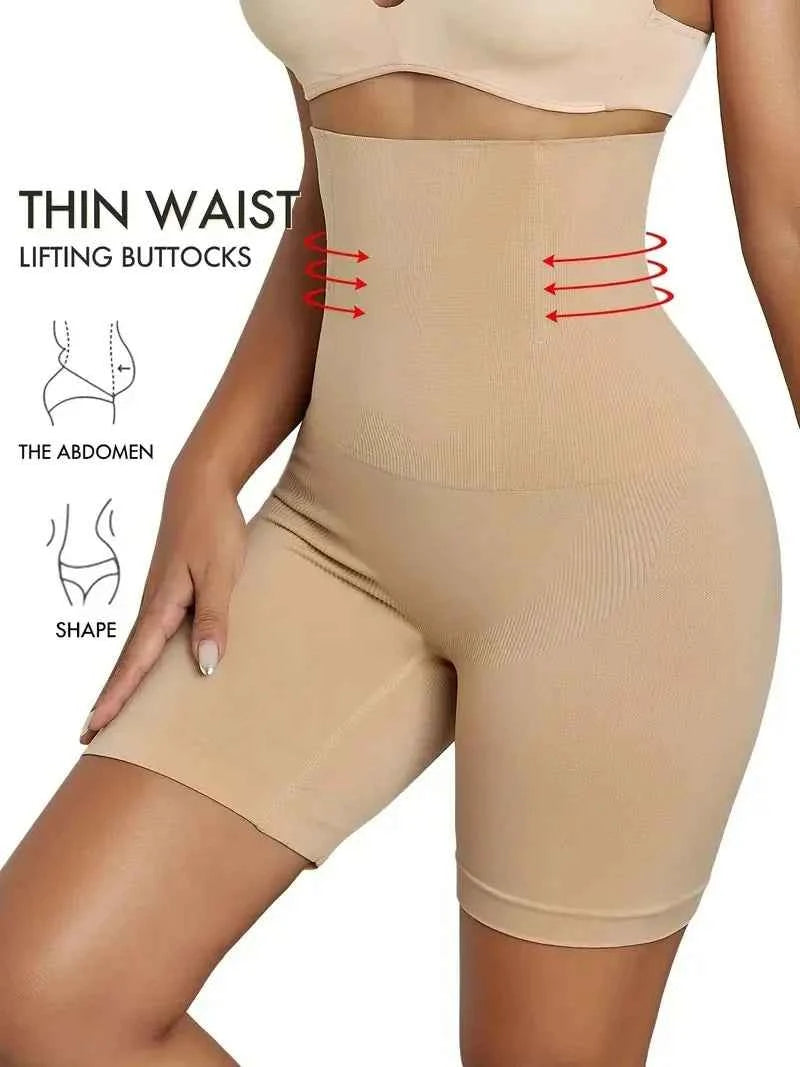 High Waist Shaping Boyshort Panties, Tummy Control Butt Lifting Slim Shorts, Women&