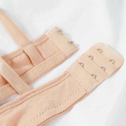 Bras Sexy Women Cotton Gathered Bra Deep V Underwire Ladied Brassiere Push Up Lingerie Solid Bras Backless Intimate Underwear