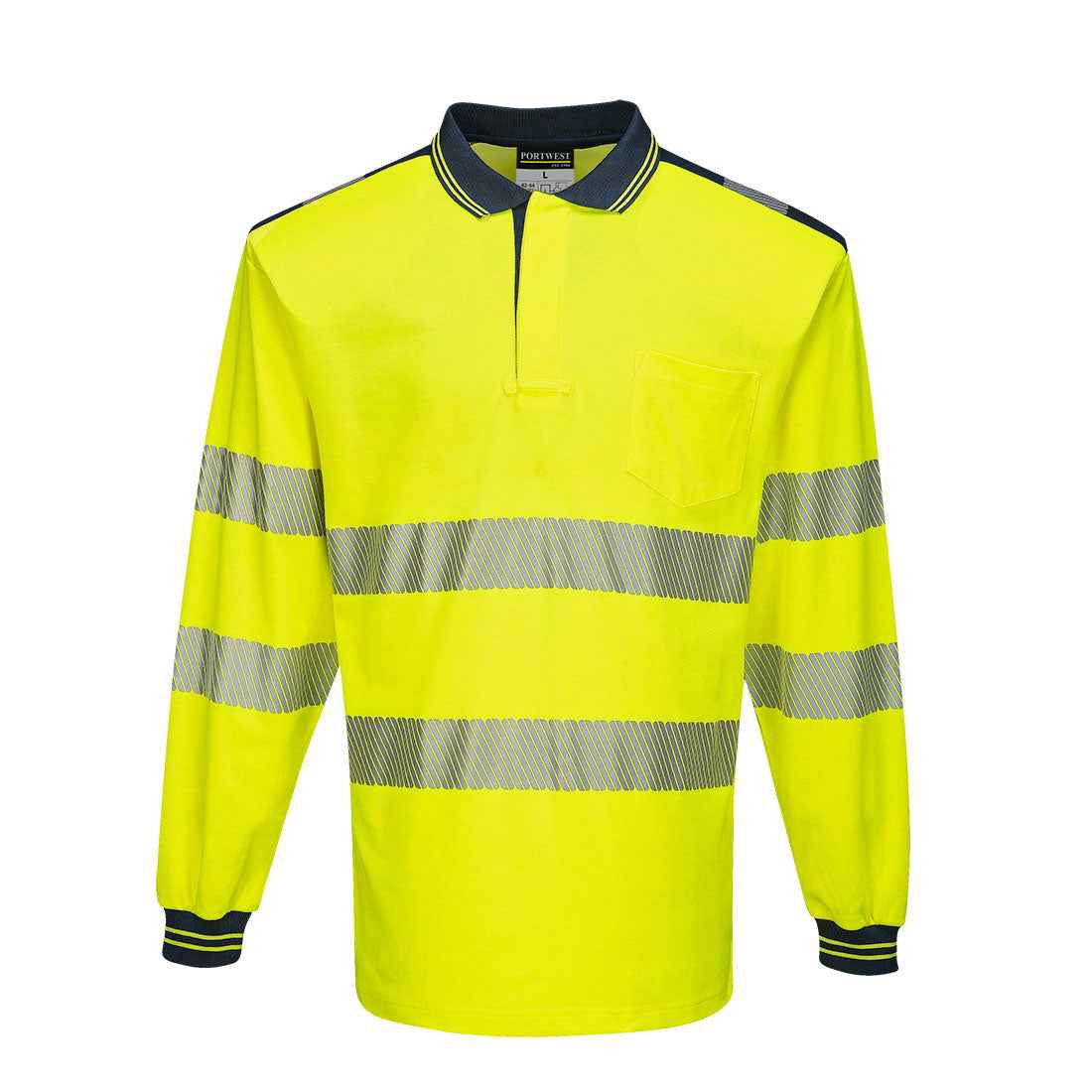 Portwest PW3 Hi-Vis Cotton Comfort Polo Shirt L/S