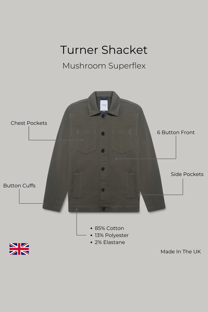 Turner Shacket - Mushroom Superflex
