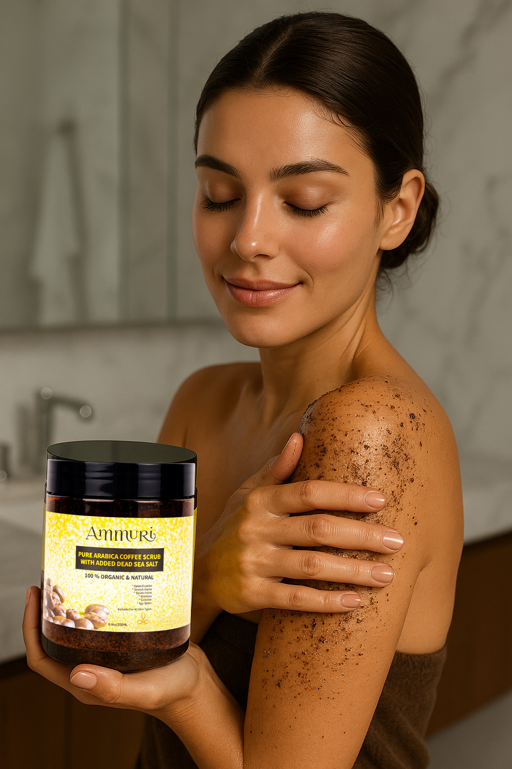 Ammuri Organic Coffee Body Scrub with Dead Sea Salt