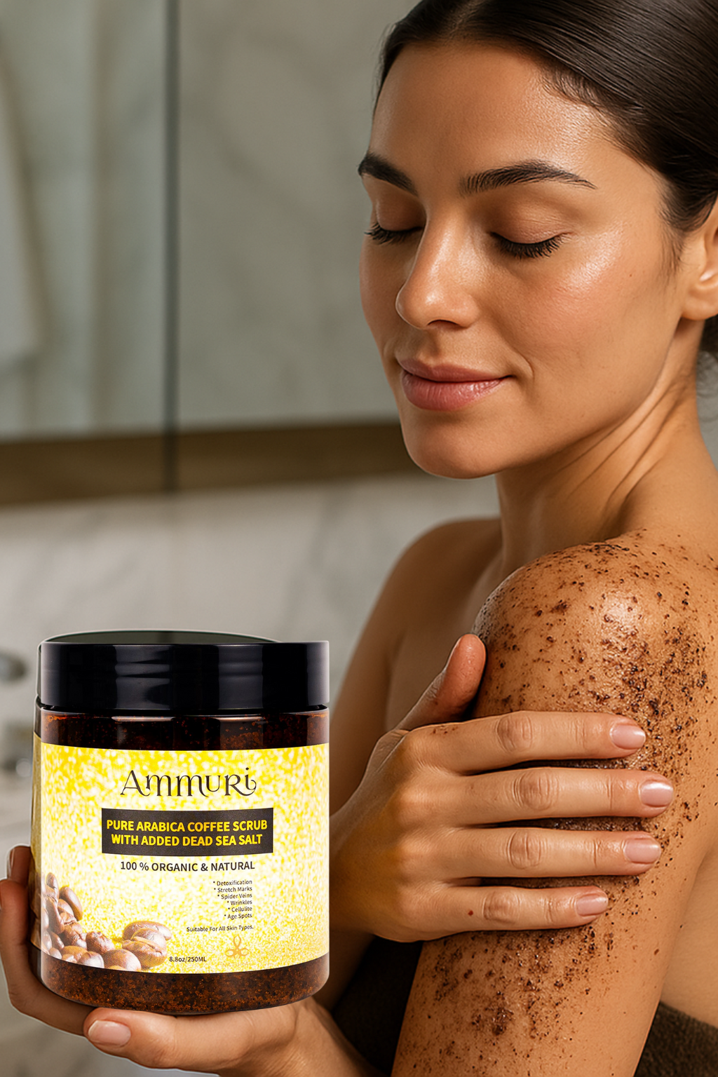 Ammuri Organic Coffee Body Scrub with Dead Sea Salt