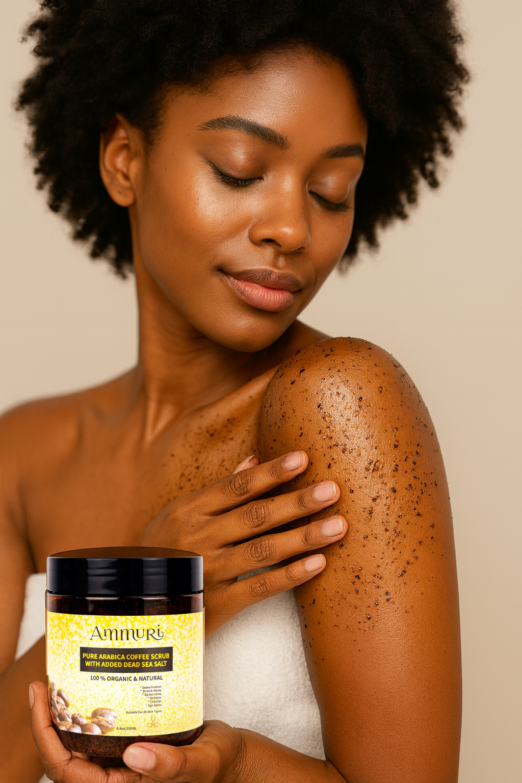 Ammuri Organic Coffee Body Scrub with Dead Sea Salt