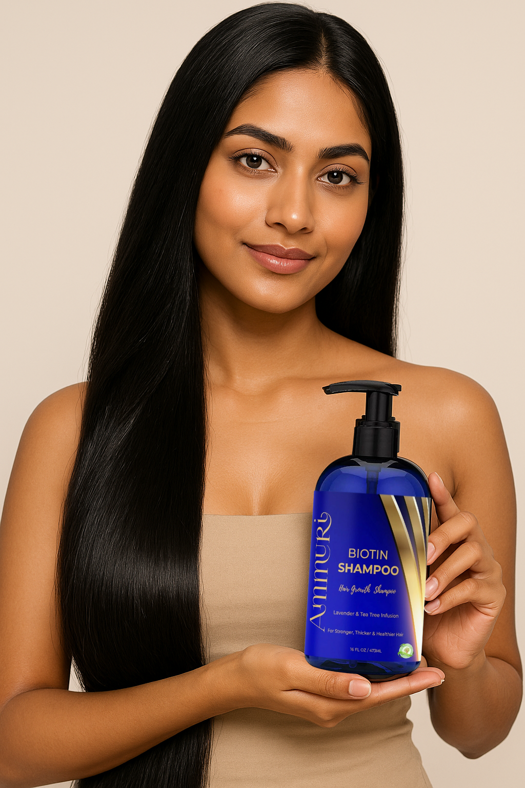 Ammuri Supreme Biotin Shampoo – Daily Hair Care for Thicker-Looking Hair (473ml)