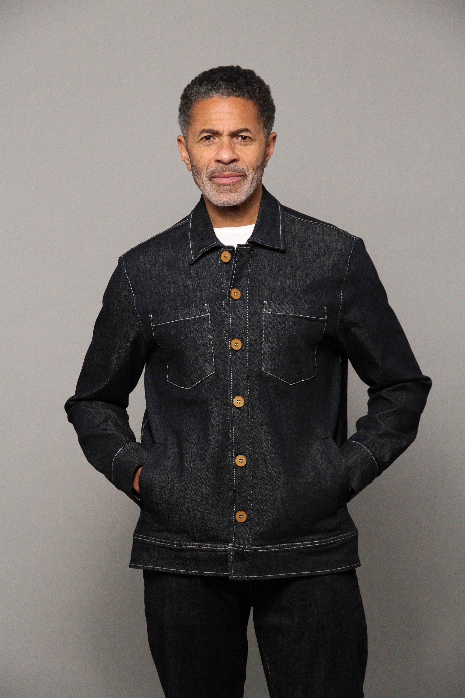 Turner Long Sleeve Shacket - Denim Stay Blue