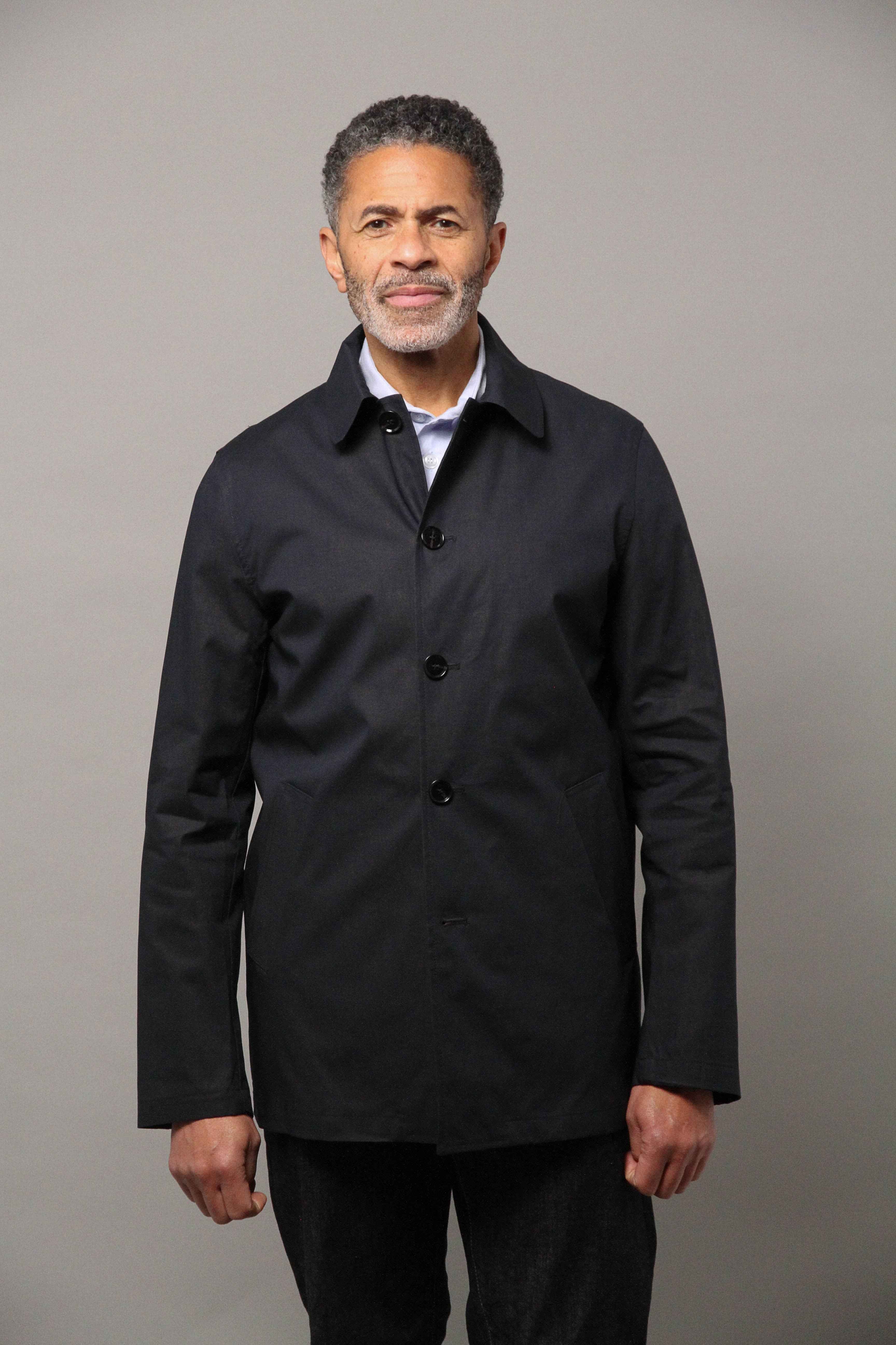 Bank Spring Mac Unlined - Navy Saxony