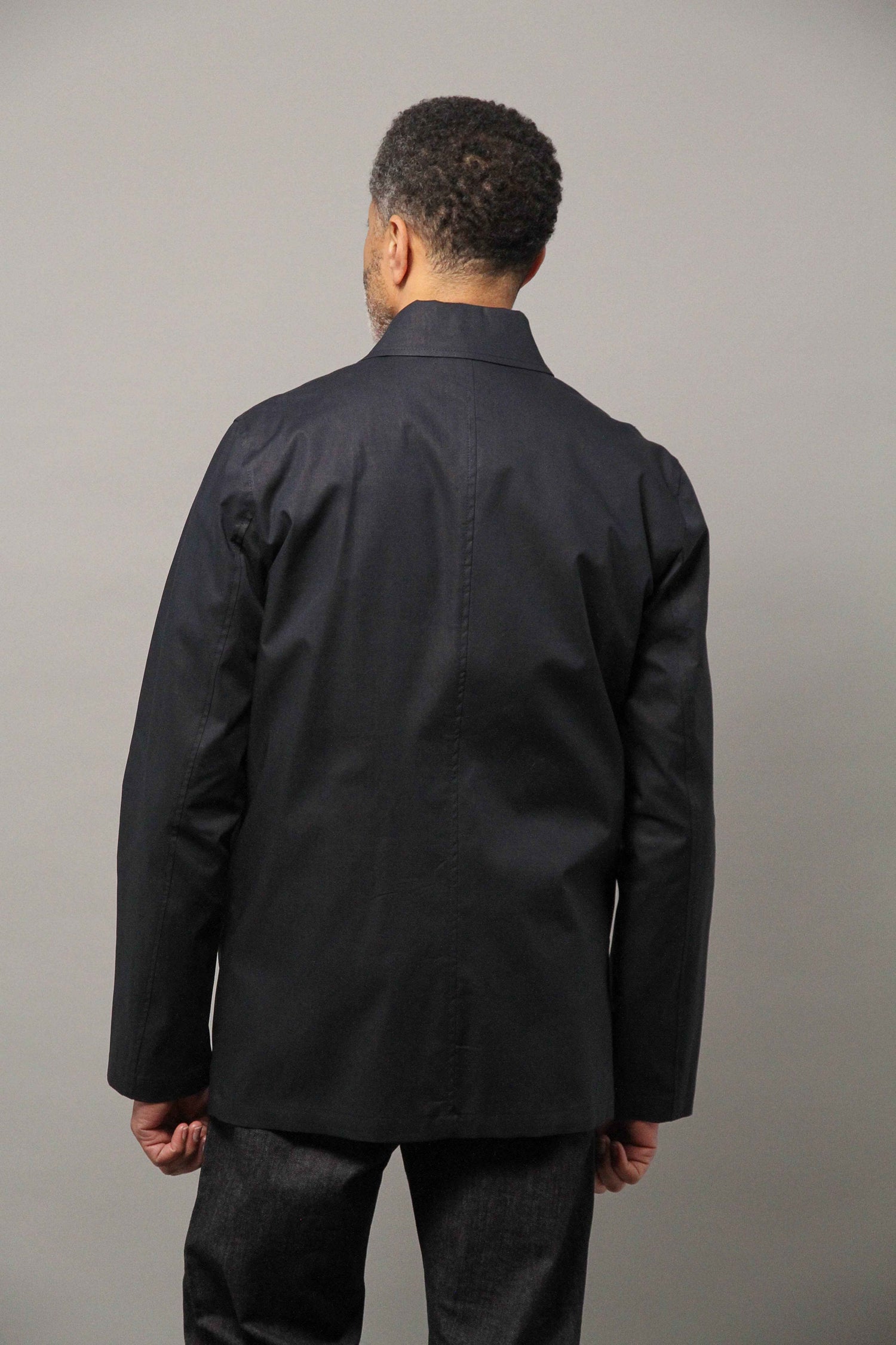 Bank Spring Mac Unlined - Navy Saxony