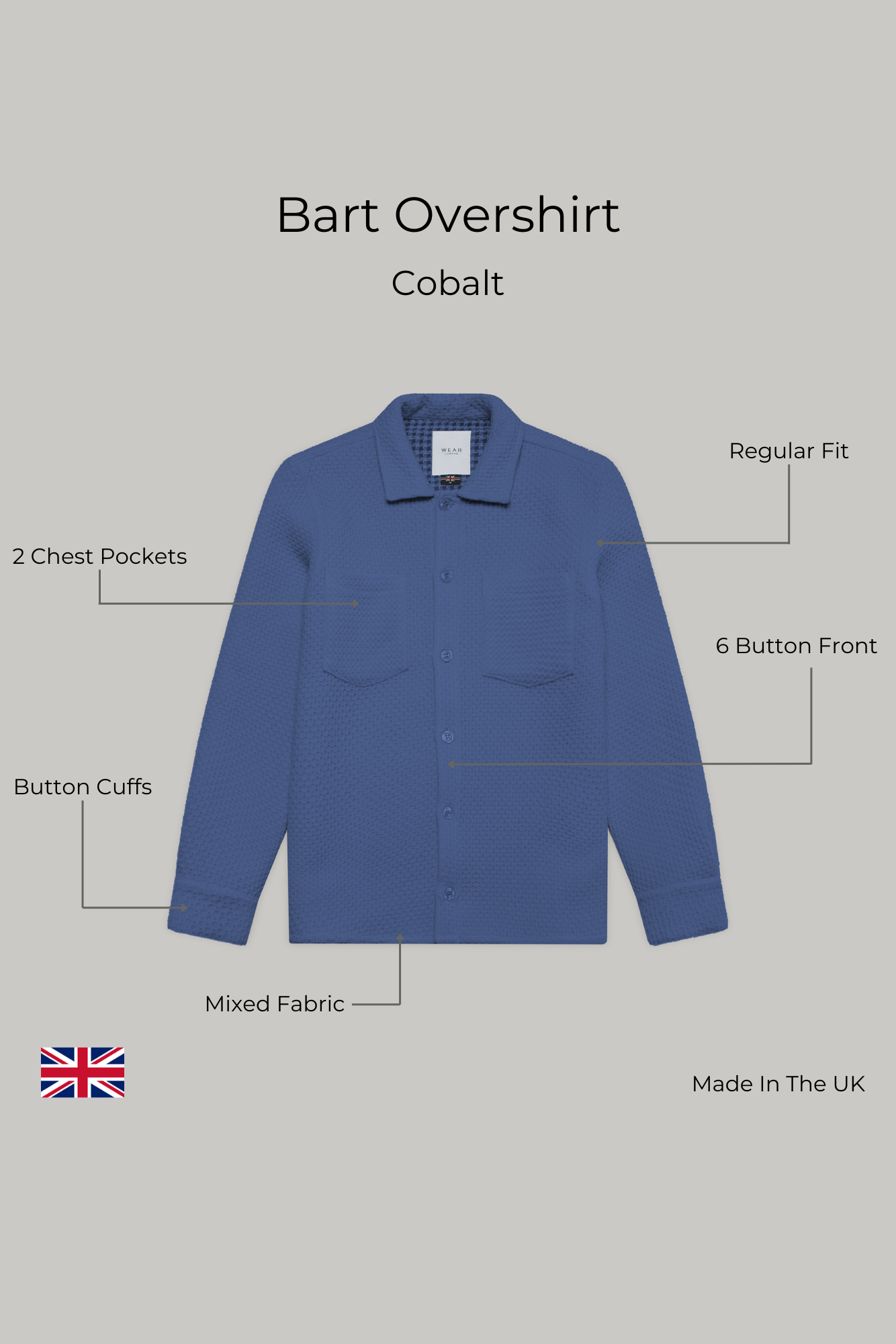 Bart Overshirt - Cobalt