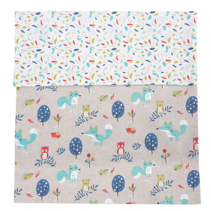 FORREST 3 Piece Reversible Cot Bed Set – Organic Cotton Baby Bedding - Woody