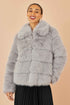 Yumi Grey Luxe Faur Fur Coat