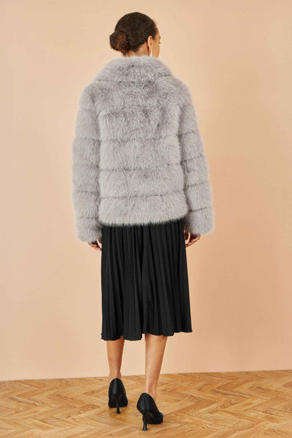 Yumi Grey Luxe Faur Fur Coat