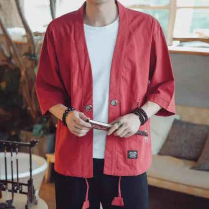 Men’s Three-Quarter Sleeve Tang-Inspired Cotton Jacket