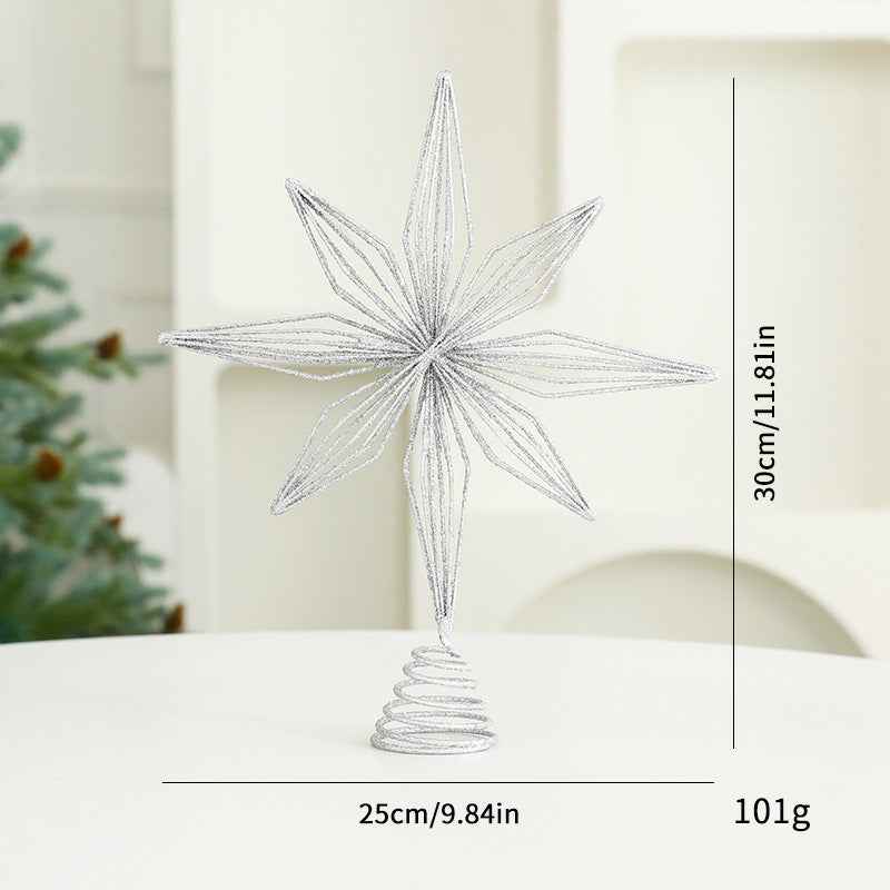 Eight Awn Star Champagne Christmas Decoration Ornaments