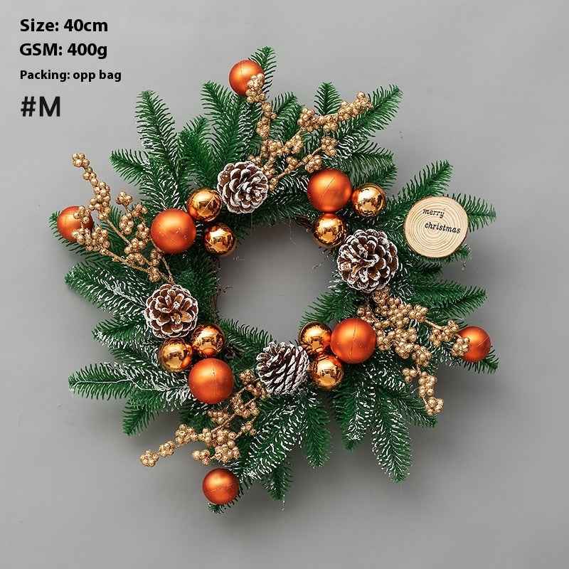 Christmas Decoration Upside Down Christmas Tree Horn Rattan Christmas Wreath