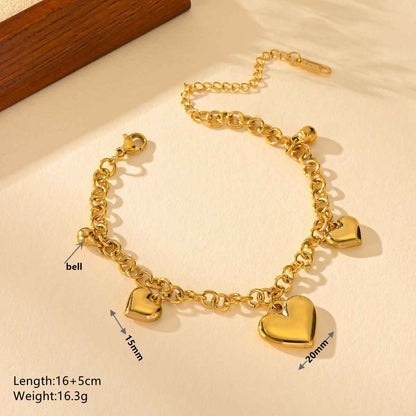 Titanium Steel Heart Love Heart Jewelry Colorfast Christmas Valentine&