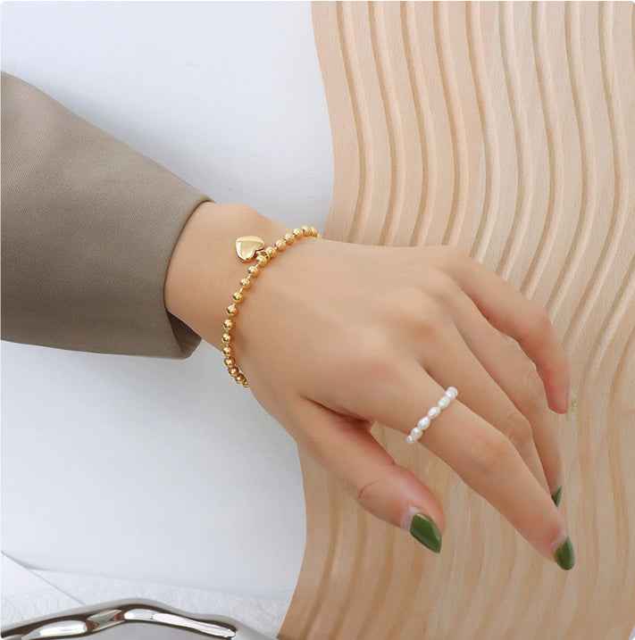 Titanium Steel Heart Love Heart Jewelry Colorfast Christmas Valentine&