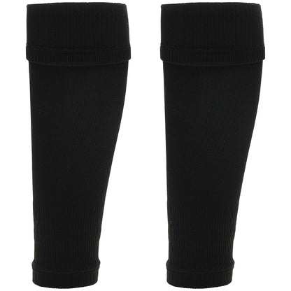 Adults Black Football Leg Sleeve Socks Compression Support Fits Over Shin Pads Breathable &amp; Secure for Training Running by Sock Stack