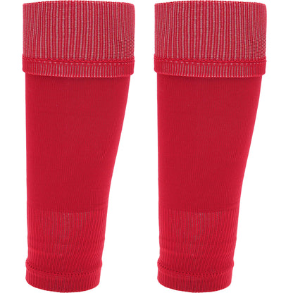 Adults Red Football Leg Sleeve Socks Compression Support Fits Over Shin Pads Breathable &amp; Secure for Training Running by Sock Stack