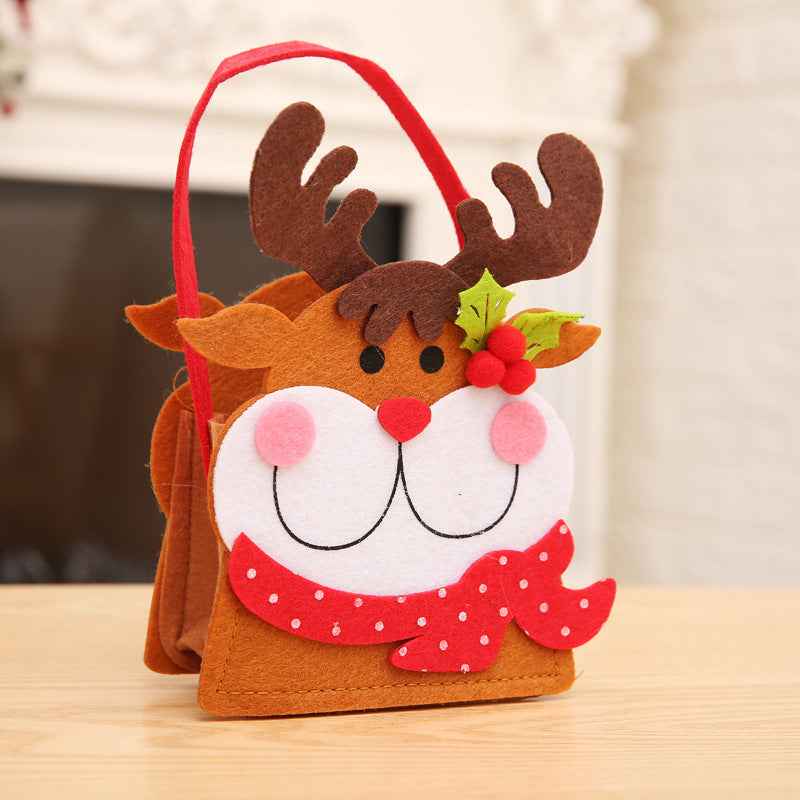 Christmas Santa Claus Candy Bag Elk Snowman Candy Bag Gift For Kids New Year Festival Party Decoration Christmas Supplie