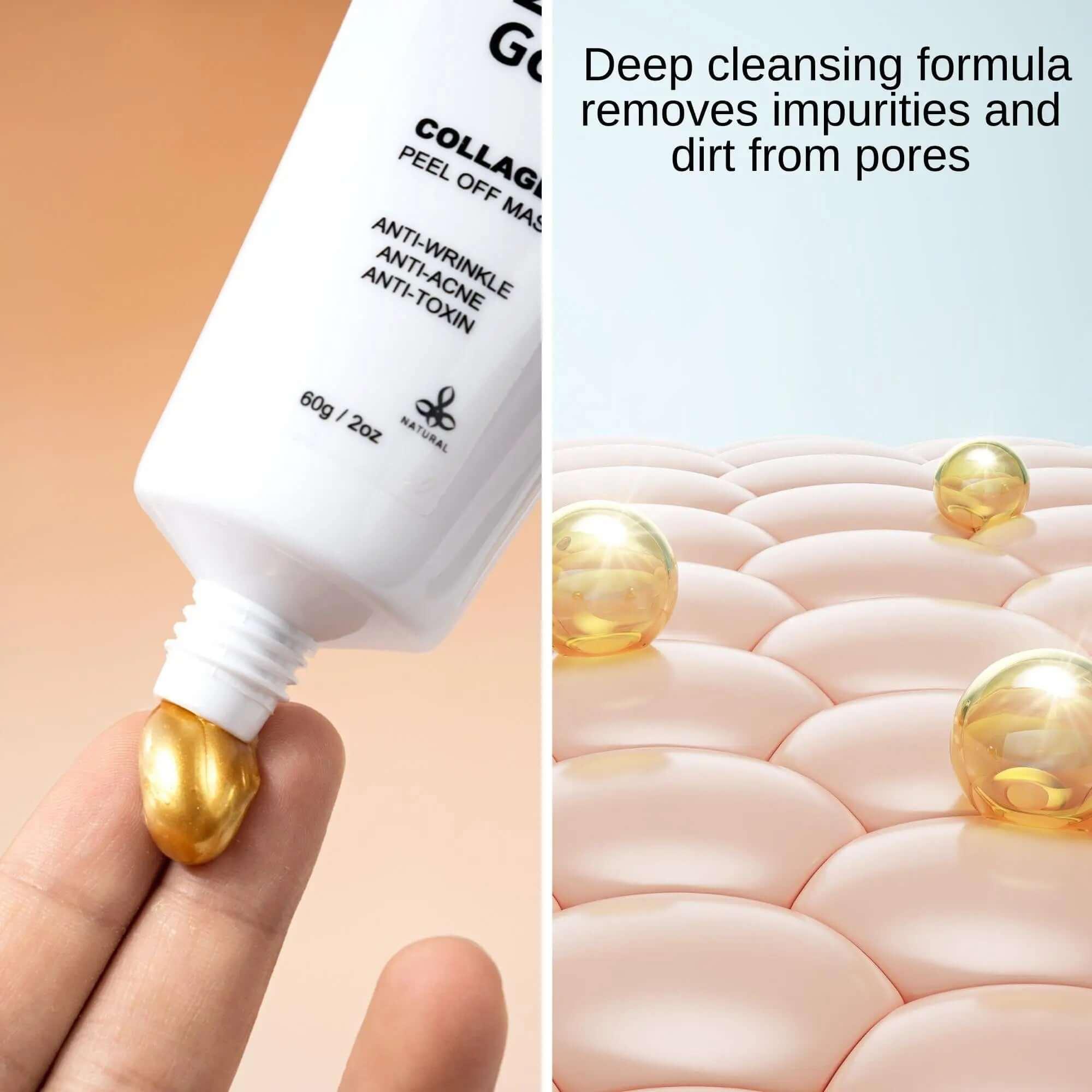 Ammuri 24K Gold Collagen Face Mask Peel Off - Luxury Anti-Aging Treatment 60g