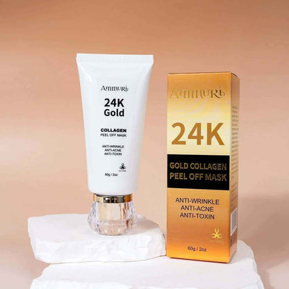 Ammuri 24K Gold Collagen Face Mask Peel Off - Luxury Anti-Aging Treatment 60g