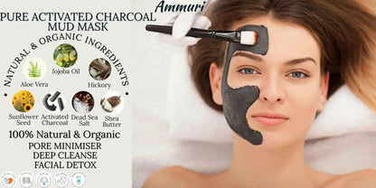 Ammuri Pure Activated Charcoal Mud Mask for Face &amp; Body