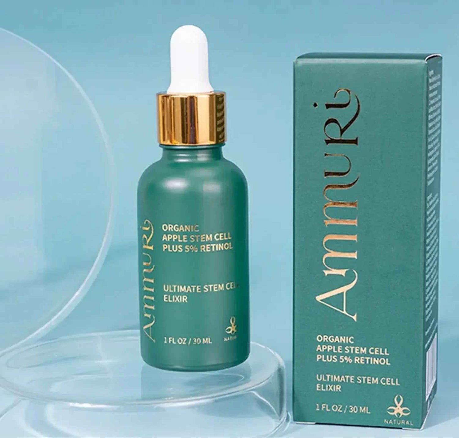 Ammuri Retinol 5% Serum with Apple Stem Cell – High Strength Anti-Aging, Acne &amp; Dark Spot Treatment (30ml)