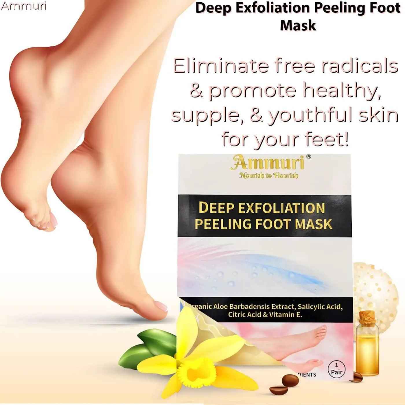Ammuri Deep Exfoliating Foot Mask for Soft Feet
