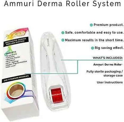 Ammuri Derma Roller Titanium Skin Rejuvenation System